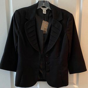 White House Black Market Cropped Black Jacket - Size 2 NWT